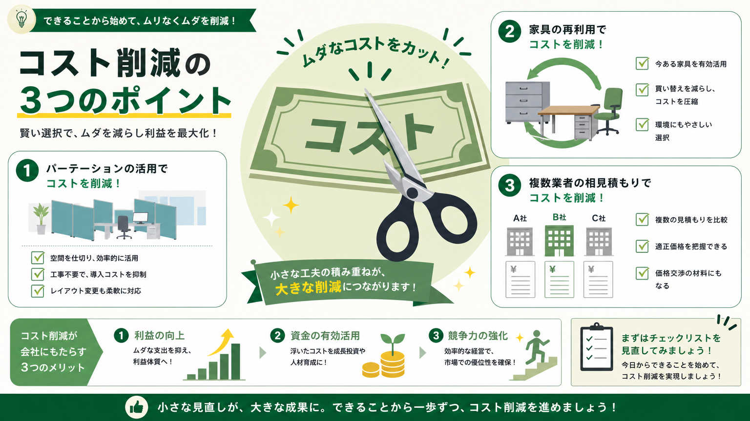オフィス移転費用を抑える具体的な方法